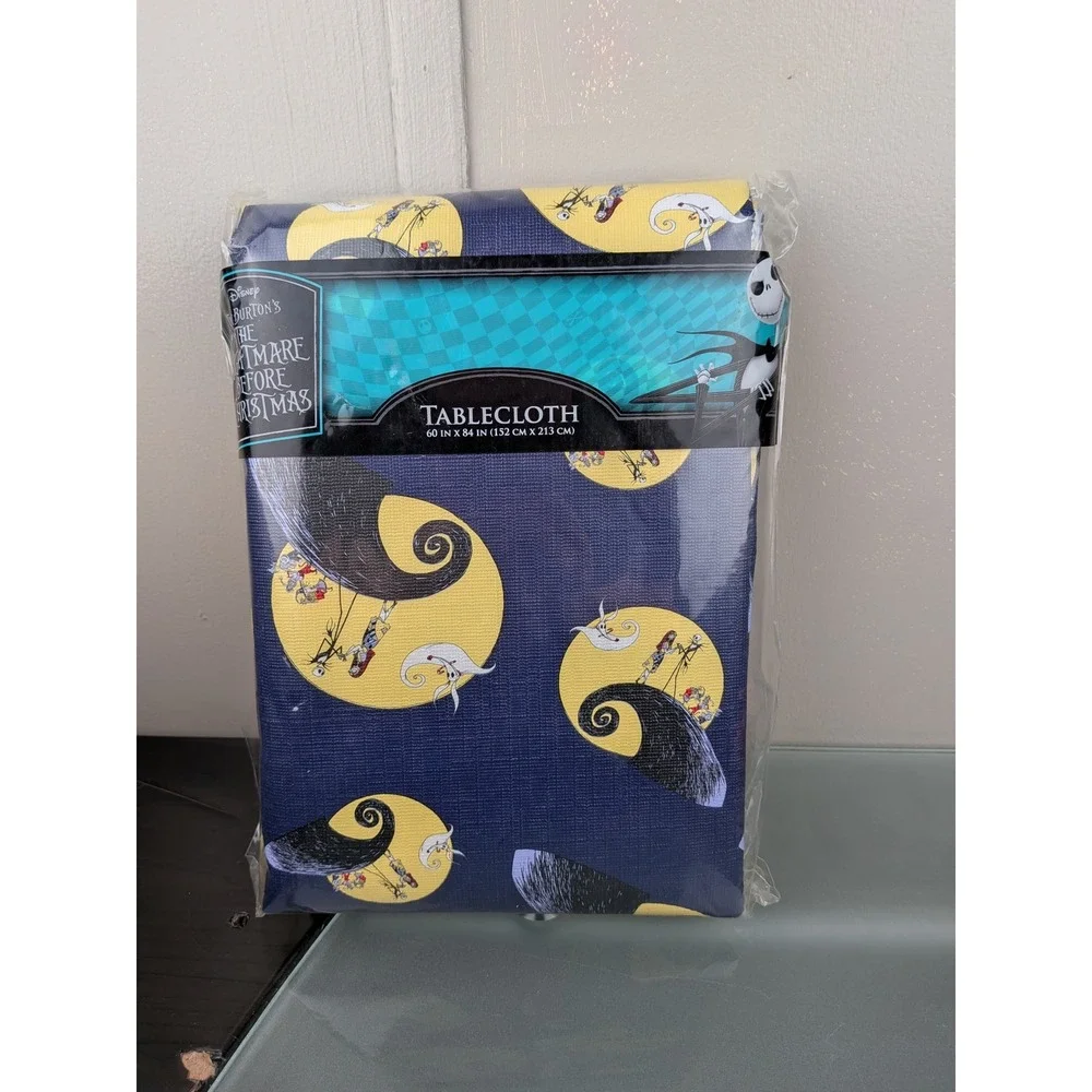 Disney Nightmare Before Christmas Tablecloth 60x84 Jack Skellington PEVA Plastic